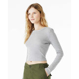 1501 BELLA + CANVAS Women's Micro Rib Long Sleeve Baby Tee Athletic Heather