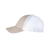 S102 Valucap Sandwich Trucker Cap Khaki/ White