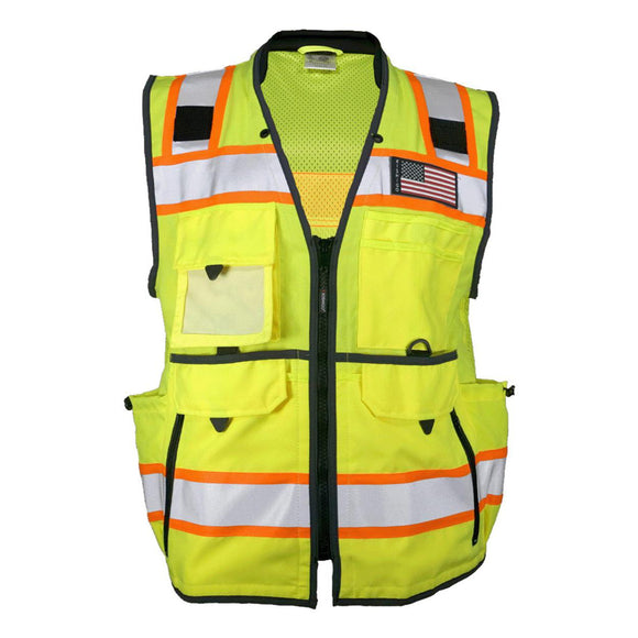 1823 Kishigo Ultimate Construction Class 2 Vest Lime