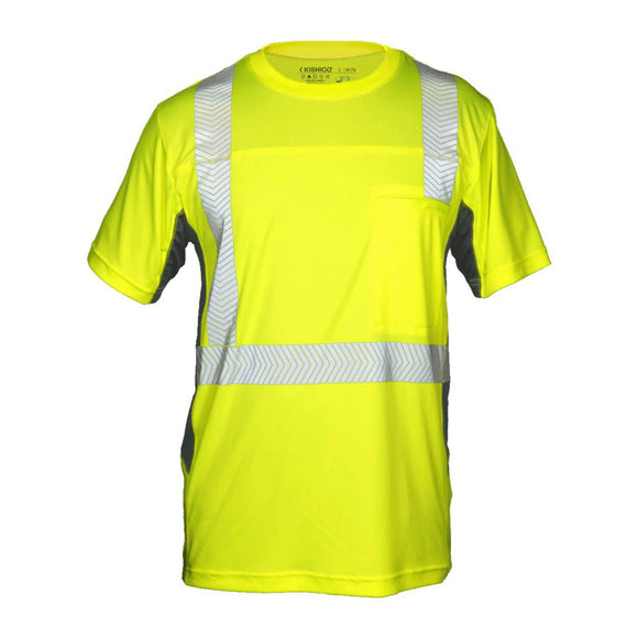 9173 Kishigo Premium Black Series® Cool Touch Class 2 Short Sleeve T-Shirt Lime