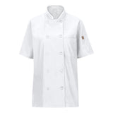 045X Chef Designs Women's Mimix™ Short Sleeve Chef Coat with OilBlok White