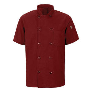 046X Chef Designs Mimix™ Short Sleeve Chef Coat with OilBlok Fireball Red