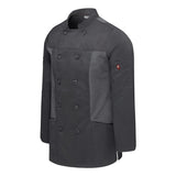 053W Chef Designs Women's Deluxe Airflow Chef Coat Charcoal