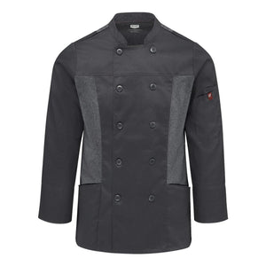 053W Chef Designs Women's Deluxe Airflow Chef Coat Charcoal