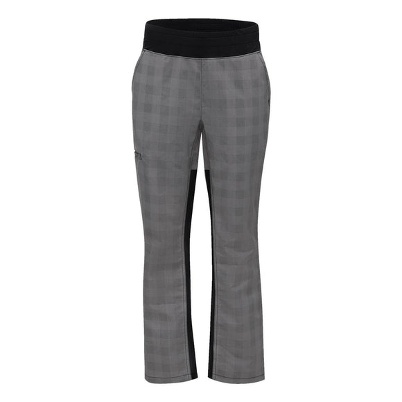 0P1W Chef Designs Women's Airflow Chef Pants Grey/ Black Plaid