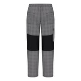 0P2M Chef Designs Airflow Chef Pants with Back Panels Grey/ Black Plaid