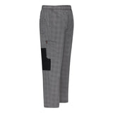 0P2M Chef Designs Airflow Chef Pants with Back Panels Grey/ Black Plaid