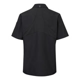 501X Chef Designs Women's Mimix™ Short Sleeve Cook Shirt with OilBlok Black