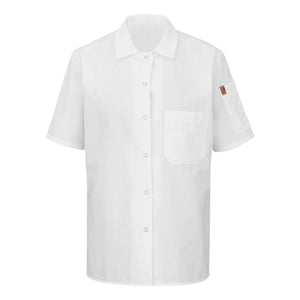 501X Chef Designs Women's Mimix™ Short Sleeve Cook Shirt with OilBlok White