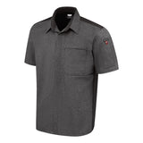 502M Chef Designs Poplin Airflow Cook Shirt with OilBlok Charcoal/ Black