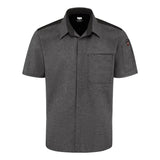 502M Chef Designs Poplin Airflow Cook Shirt with OilBlok Charcoal/ Black