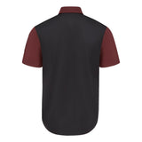 502M Chef Designs Poplin Airflow Cook Shirt with OilBlok Merlot Heather/ Black