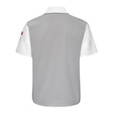 502M Chef Designs Poplin Airflow Cook Shirt with OilBlok White/ Grey