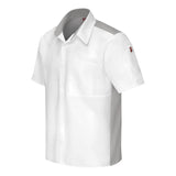 502M Chef Designs Poplin Airflow Cook Shirt with OilBlok White/ Grey