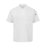 502X Chef Designs Mimix™ Short Sleeve Cook Shirt with OilBlok White