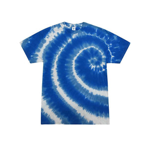 1000 Colortone Multi-Color Tie-Dyed T-Shirt Swirl Blue