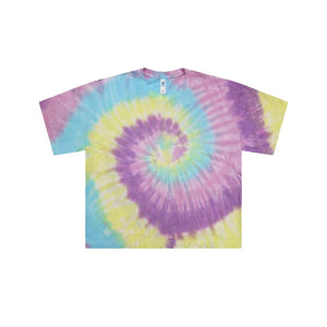 1050 Colortone Women's Tie-Dyed Crop T-Shirt Jellybean