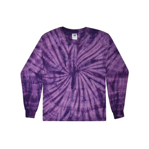 2000 Colortone Tie-Dyed Long Sleeve T-Shirt Spider Purple