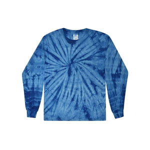 2000 Colortone Tie-Dyed Long Sleeve T-Shirt Spider Royal