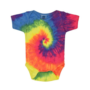 5100 Colortone Infant Tie-Dyed Onesie Neon Rainbow