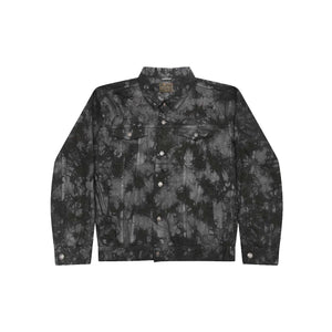 9050 Colortone Tie-Dyed Denim Jacket Black Crinkle