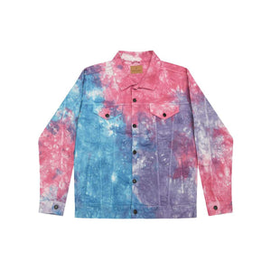 9050 Colortone Tie-Dyed Denim Jacket Cotton Candy