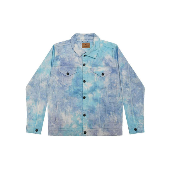 9050 Colortone Tie-Dyed Denim Jacket Lagoon