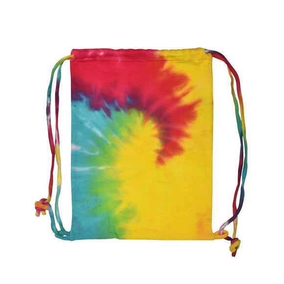 9500 Colortone Tie-Dyed Drawstring Backpack Reactive Rainbow