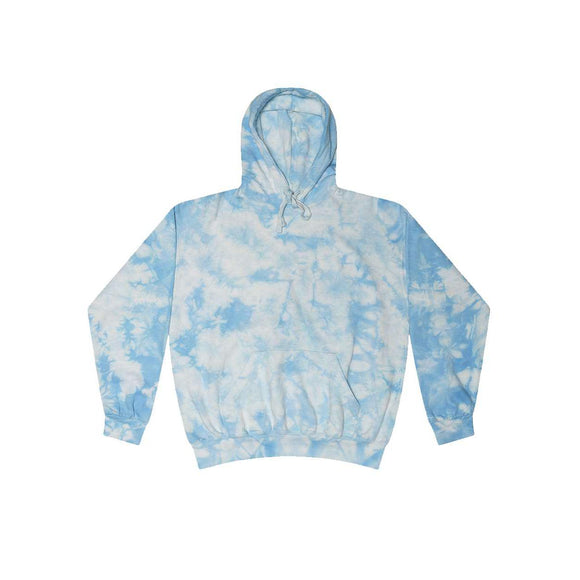 8790Y Colortone Youth Crystal Tie-Dyed Hooded Sweatshirt Crystal Baby Blue