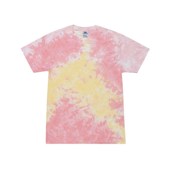 1000Y Colortone Youth Multi-Color Tie-Dyed T-Shirt Funnel Cake