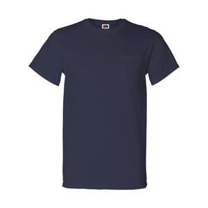 3930PR Fruit of the Loom HD Cotton T-Shirt with a Pocket J. Navy