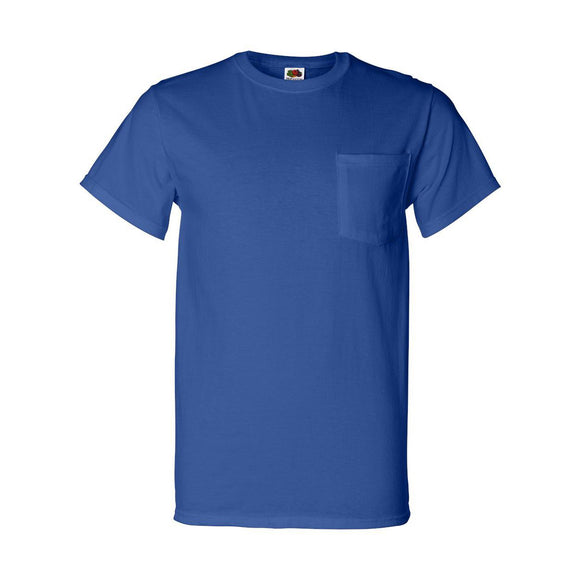 3930PR Fruit of the Loom HD Cotton T-Shirt with a Pocket Royal