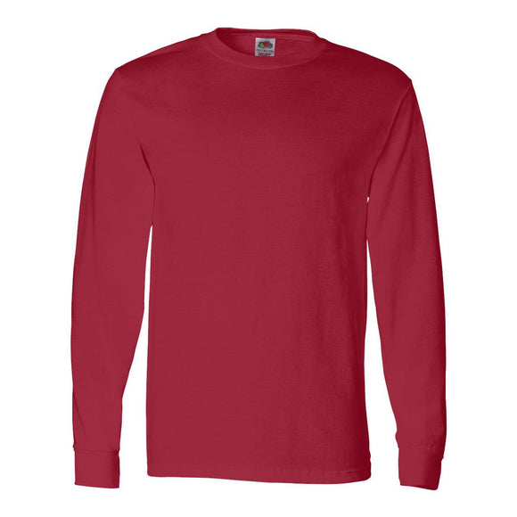 4930R Fruit of the Loom HD Cotton Long Sleeve T-Shirt True Red