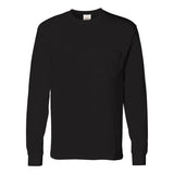 5596 Hanes Authentic Long Sleeve Pocket T-Shirt Black