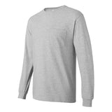 5596 Hanes Authentic Long Sleeve Pocket T-Shirt Light Steel