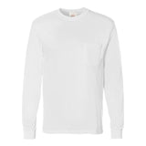 5596 Hanes Authentic Long Sleeve Pocket T-Shirt White