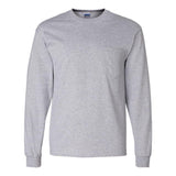 2410 Gildan Ultra Cotton® Long Sleeve Pocket T-Shirt Sport Grey