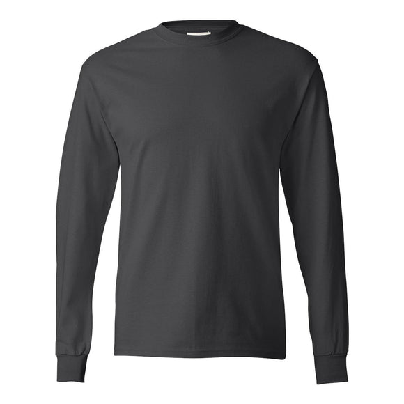 5586 Hanes Authentic Long Sleeve T-Shirt Smoke Grey