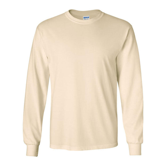 2400 Gildan Ultra Cotton® Long Sleeve T-Shirt Natural