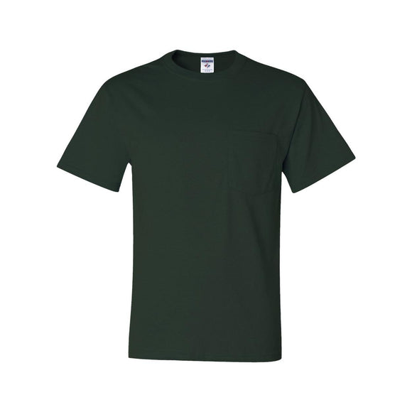 29MPR JERZEES Dri-Power® 50/50 T-Shirt with a Pocket Forest Green