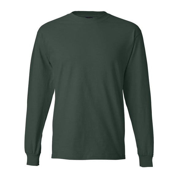 5186 Hanes Beefy-T® Long Sleeve T-Shirt Deep Forest