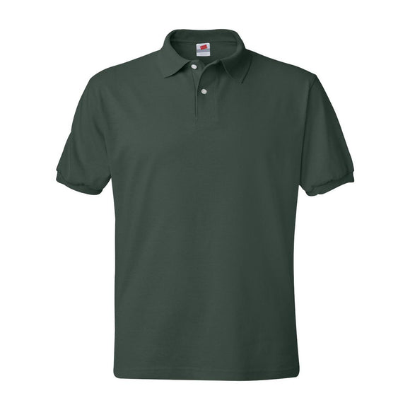 054X Hanes Ecosmart® Jersey Polo Deep Forest