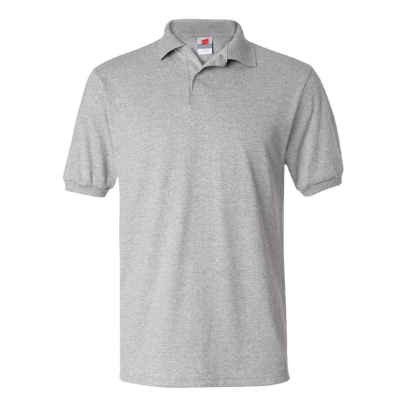 054X Hanes Ecosmart® Jersey Polo Light Steel