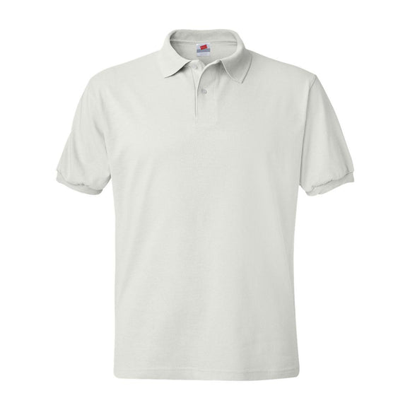 054X Hanes Ecosmart® Jersey Polo White