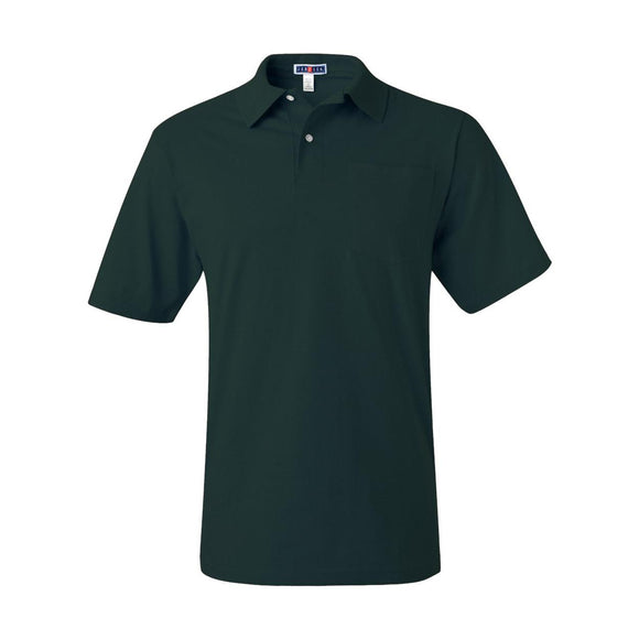 436MPR JERZEES SpotShield™ 50/50 Polo with Pocket Forest Green