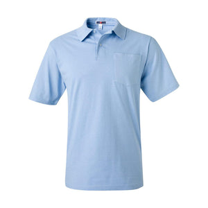 436MPR JERZEES SpotShield™ 50/50 Polo with Pocket Light Blue