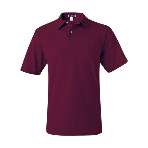 436MPR JERZEES SpotShield™ 50/50 Polo with Pocket Maroon