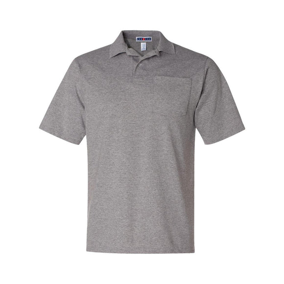 436MPR JERZEES SpotShield™ 50/50 Polo with Pocket Oxford