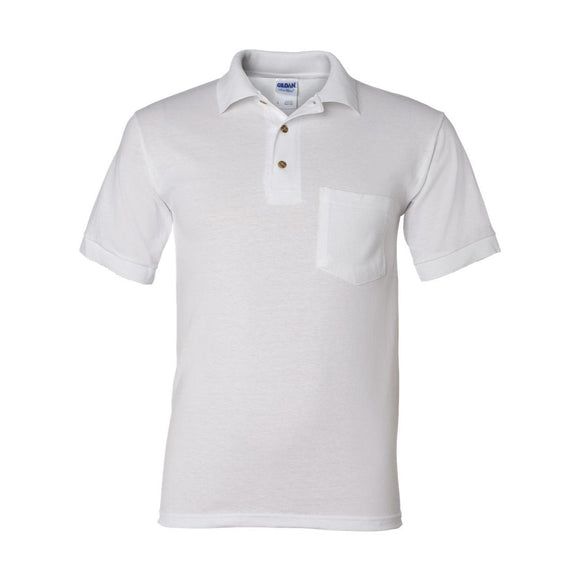 8900 Gildan DryBlend® Jersey Pocket Polo White