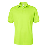 437MSR JERZEES SpotShield™ 50/50 Polo Safety Green